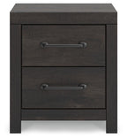 Hollivern - Two Drawer Night Stand - Dark Gray