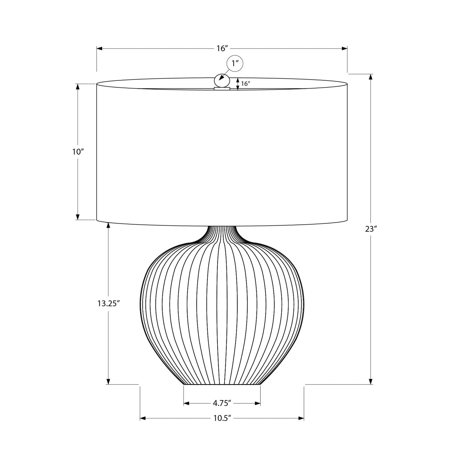 Lighting, Table Lamp, Ceramic, Contemporary - Black