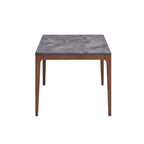 Bevis - Engineered Stone Top Dining Table - Walnut
