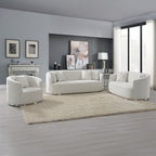 Odette - Sofa With 4 Pillows - Beige Chenille
