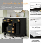 Bathroom Vanity With Sink Combo Set, Modern Bathroom Cabinet With 4 Drawers