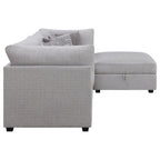 Cambria 4-piece Upholstered Modular Sectional Sofa Grey
