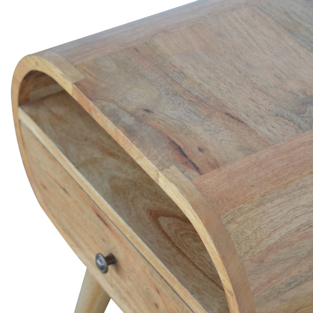 Circular Open Bedside Nightstand