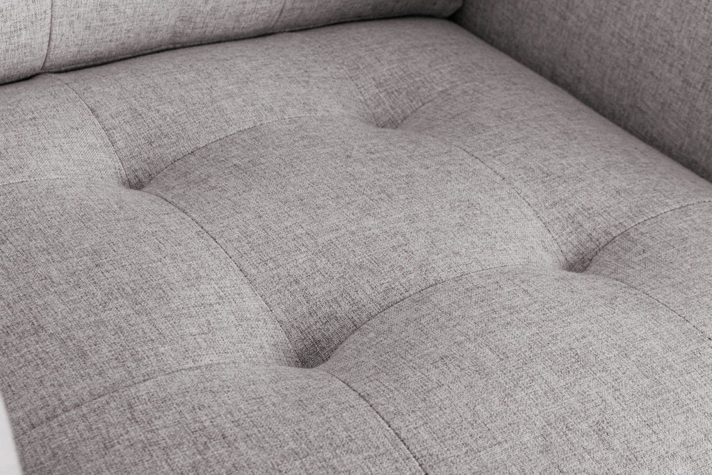 Victoria - Fabric Armchair With Metal Legs, Side Pockets, And Pillow