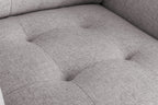 Victoria - Fabric Armchair With Metal Legs, Side Pockets, And Pillow