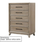 1 Piece Chest With Handles, Angled Legs, Ball Bearing Glides - Oak