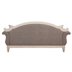 Florian - Sofa With 4 Pillows - Gray Fabric & Antique White