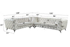 Atronia - Sectional Sofa With 4 Pillows - Beige