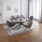 Hester - Arm Chair (Set of 2) - Gray Fabric