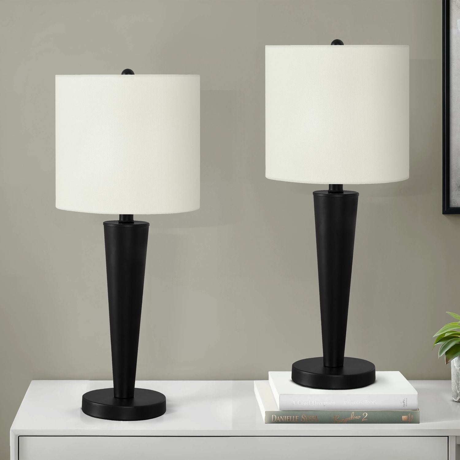 Lighting, Table Lamp, USB Port Included, Contemporary (Set of 2)