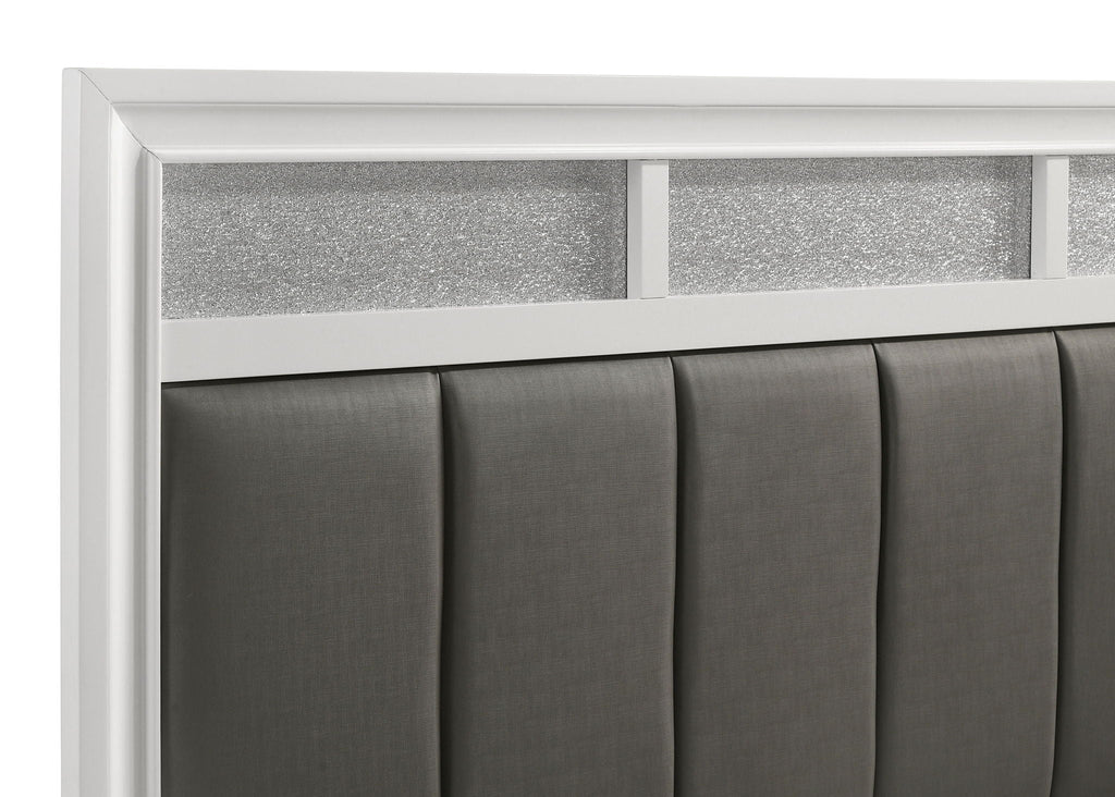 Barzini Wood California King Panel Bed White