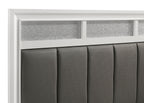Barzini Wood California King Panel Bed White