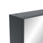 Medicine Cabinet, Wall Mounted Bathroom Mirror With Storage, Adjustable Shelves - Black Brown