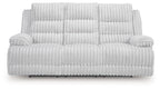 Rhines Falls - Reclining Power Sofa With Drop Down Table - Alloy