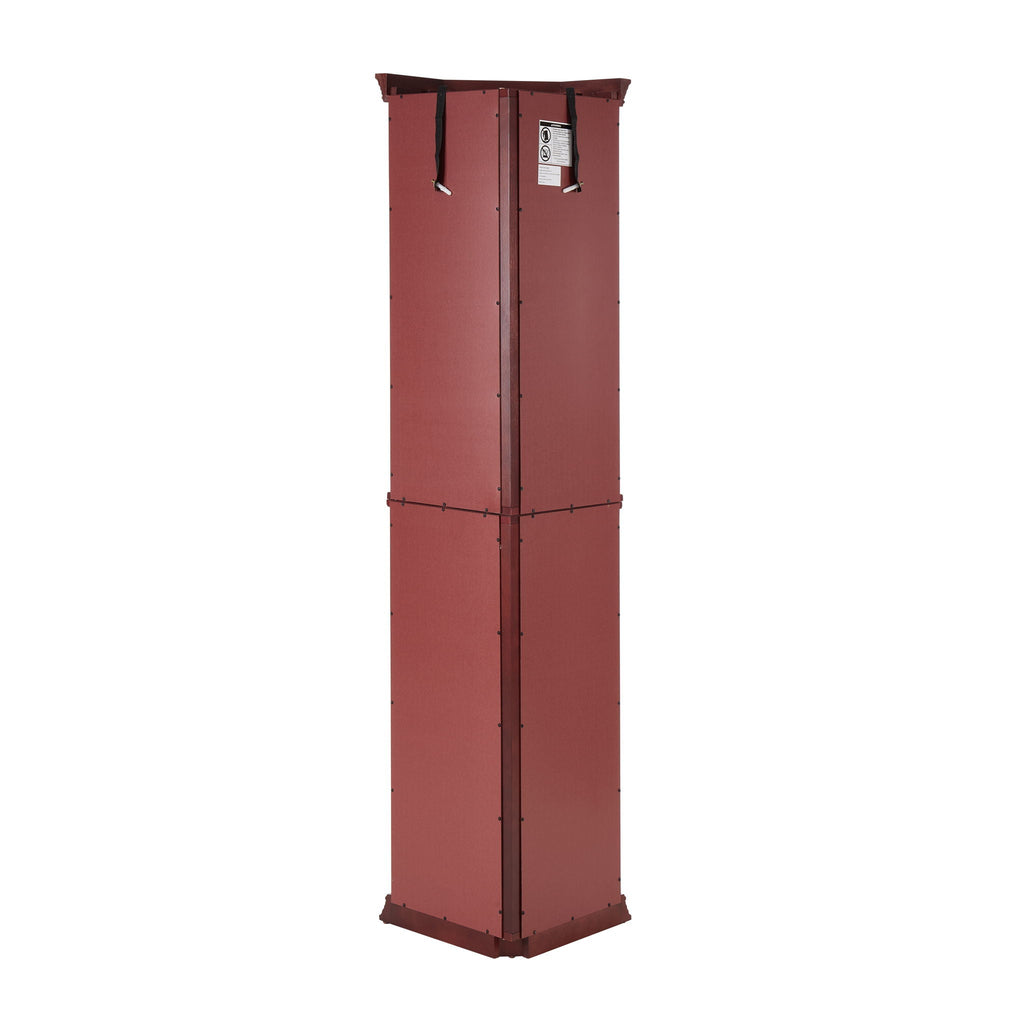 Corner Curio Cabinet With Lights, Adjustable Tempered Glass Shelves, Mirrored Back, Display Cabinet (E26 Light Bulb Not Included)