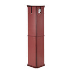 Corner Curio Cabinet With Lights, Adjustable Tempered Glass Shelves, Mirrored Back, Display Cabinet (E26 Light Bulb Not Included)