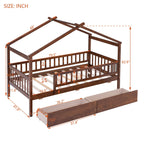 House Bed With 2 Drawers