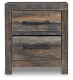 Drystan - Two Drawer Night Stand - Brown / Beige
