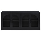 Riva 4-door Dining Sideboard Buffet Storage Credenza Black