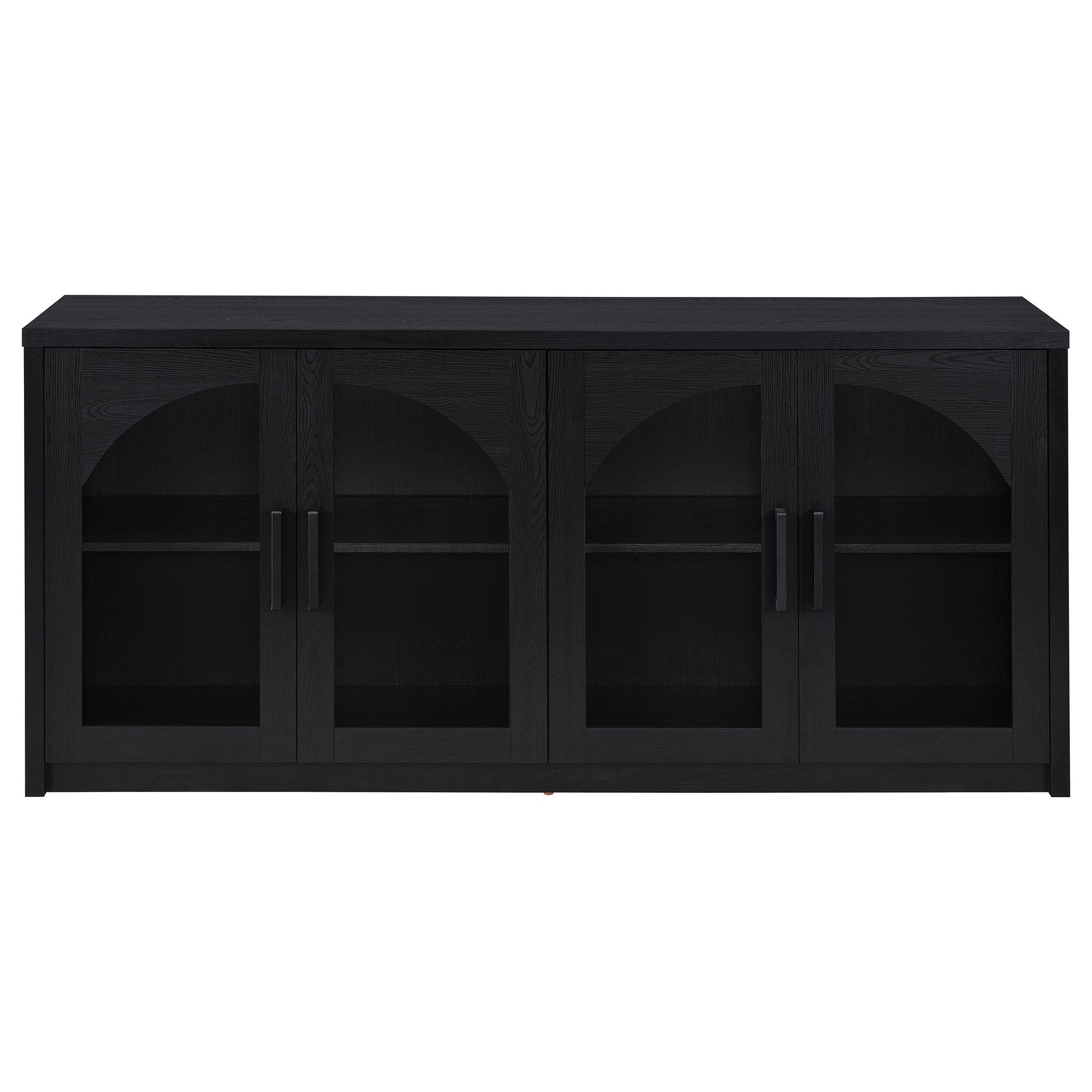 Riva 4-door Dining Sideboard Buffet Storage Credenza Black