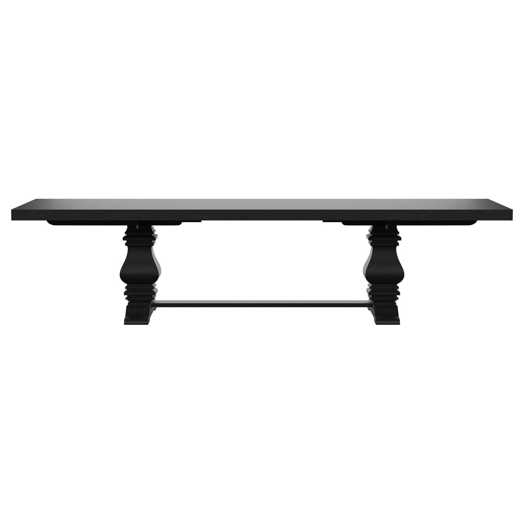 Florence 126-inch Extension Dining Table Distressed Black