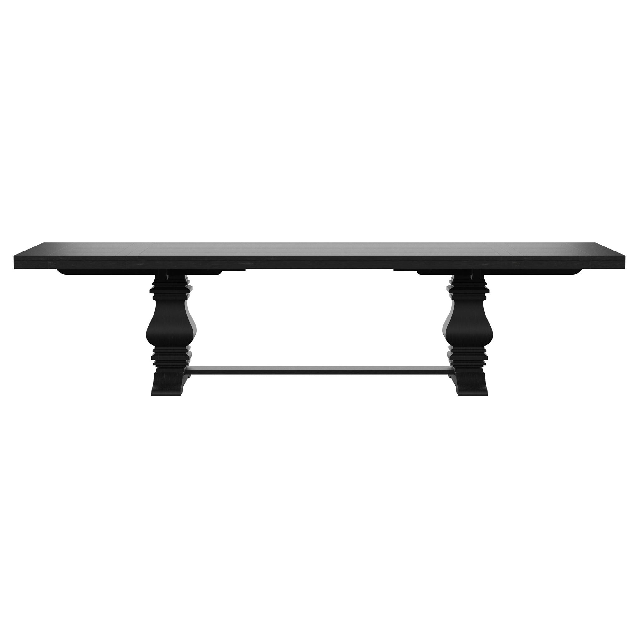 Florence 126-inch Extension Dining Table Distressed Black