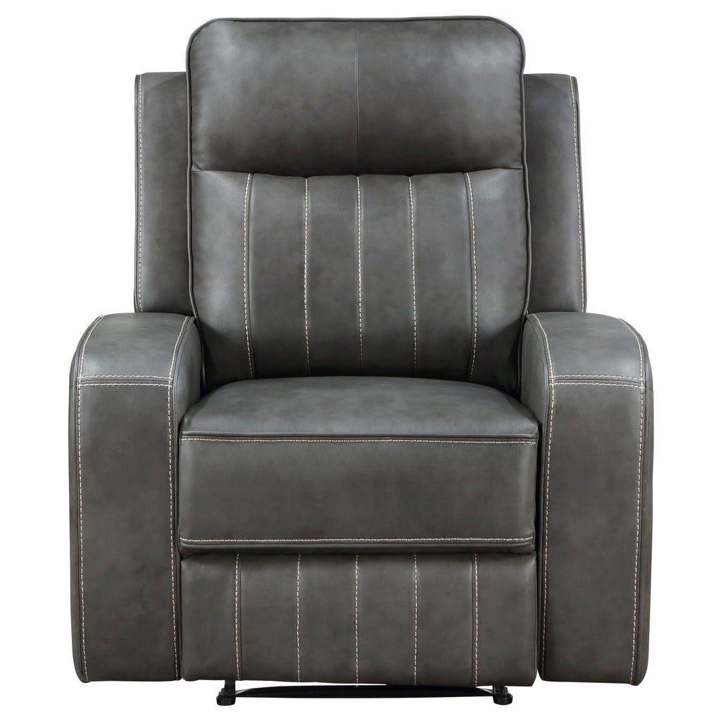 Forrest - Recliner Chair With Tufted Upholstery - Gray