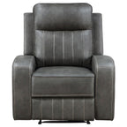 Forrest - Recliner Chair With Tufted Upholstery - Gray