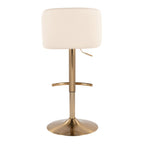 Toriano - Contemporary Adjustable Barstool With Swivel With Rounded T Footrest (Set of 2)