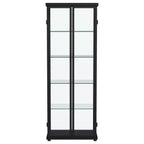 Aero 4-shelf Display Curio Cabinet with LED Lighting Black