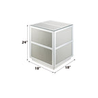 Noralie - 18" End Table With Faux Diamonds - Mirrored