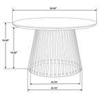 Touhy Round Solid Wood Cocktail Coffee Table Natural Mango