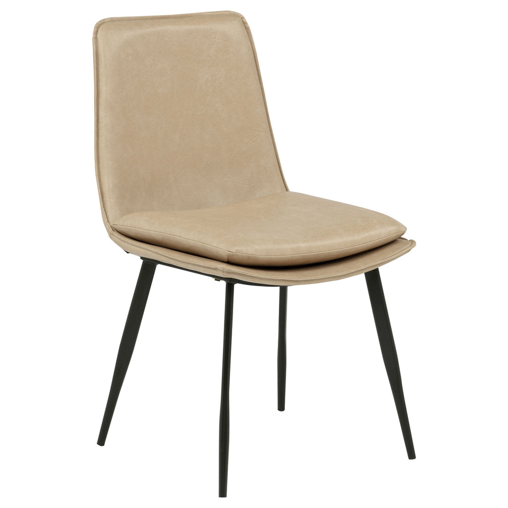 Ortega Upholstered Dining Side Chair Tan (Set of 2)