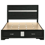 Miranda 51-inch Wood Queen Storage Panel Bed Black