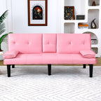Sofa Bed With Foldable Design And Cup Holder