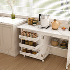 4 In 1 Folding Sewing Table With Lockable Wheels, Multi Functional Craft Station - White