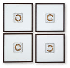 Dallbourne - Wall Art Set (Set of 4) - White / Gold Finish
