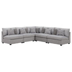 Cambria 5-piece Upholstered Modular Sectional Sofa Grey