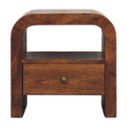 Darcy - Nightstand With Drawer And Open Shelf - Brown