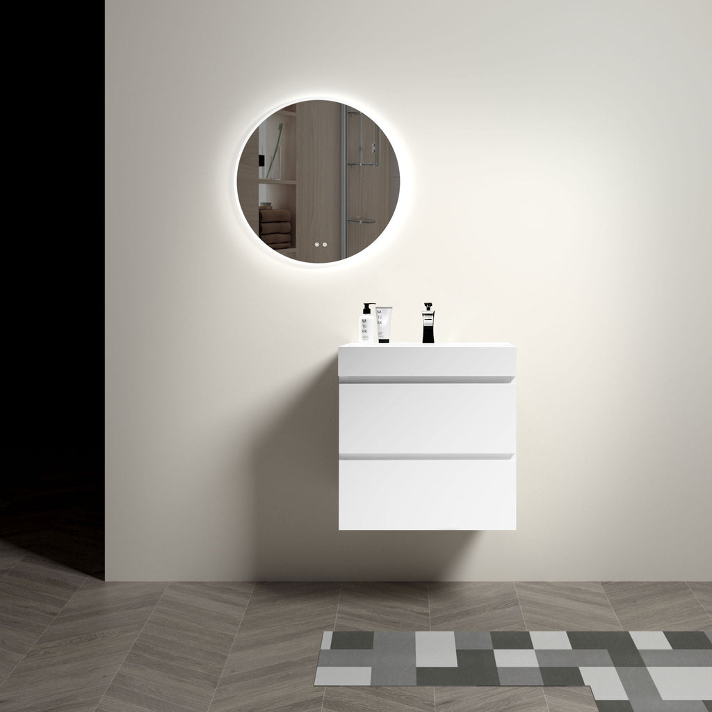 Alice - Bathroom Vanity With Large Storage, Sink, Wall Mounted