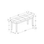 Bench, Rectangular, Hallway, Upholstered, Transitional - Cream