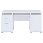 Tracy 55-inch 2-drawer Office Computer Desk White