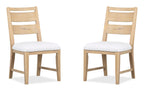 Somerset - Dining Side Chair With Upholstered Seat (Set of 2) - Butternut and Omari Natural