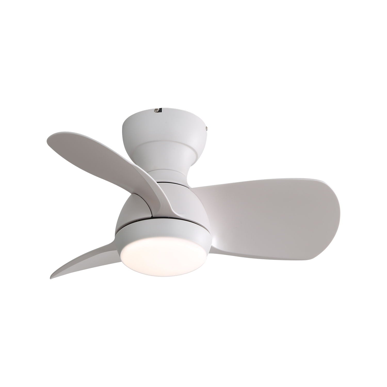 23" Bedroom Ceiling Fan With 3 Color Dimmable 3 ABS Blades Remote Control Dc Motor With 18W Led Light