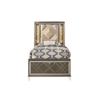 Skylar - Full Bed With LED & Storage - Dark Champagne