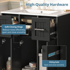 Bathroom Vanity With Undermount Sink, Soft-Close Doors, Drawers, Ceramic Sink