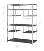 Vonara - Bookshelf - Rustic Gray Oak & Chrome