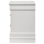 Louis Philippe 2-drawer Nightstand Bedside Table White