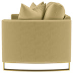 Corliss Upholstered Curved Track Arm Loveseat Camel