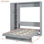 Murphy Wall Bed With Shelves, Wardrobe And LED Lights